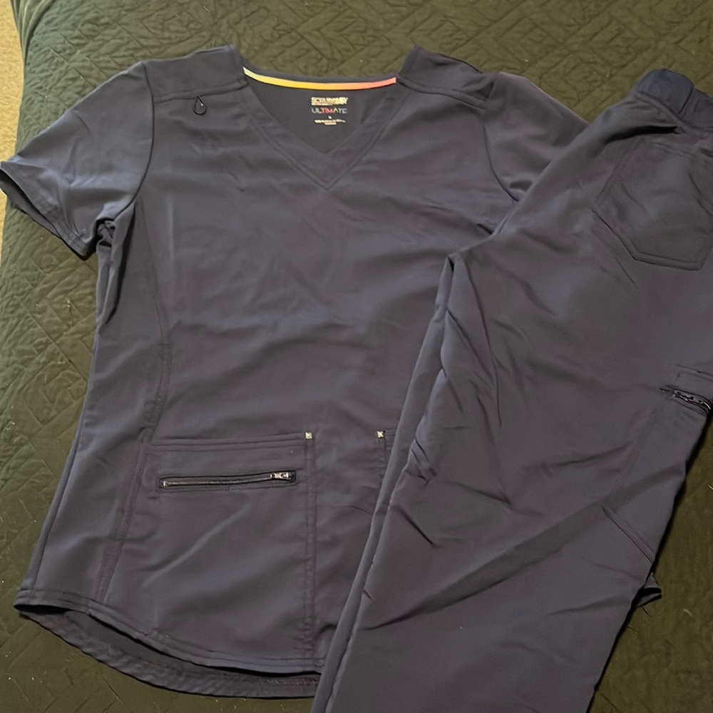 Navy Blue Scrub Set